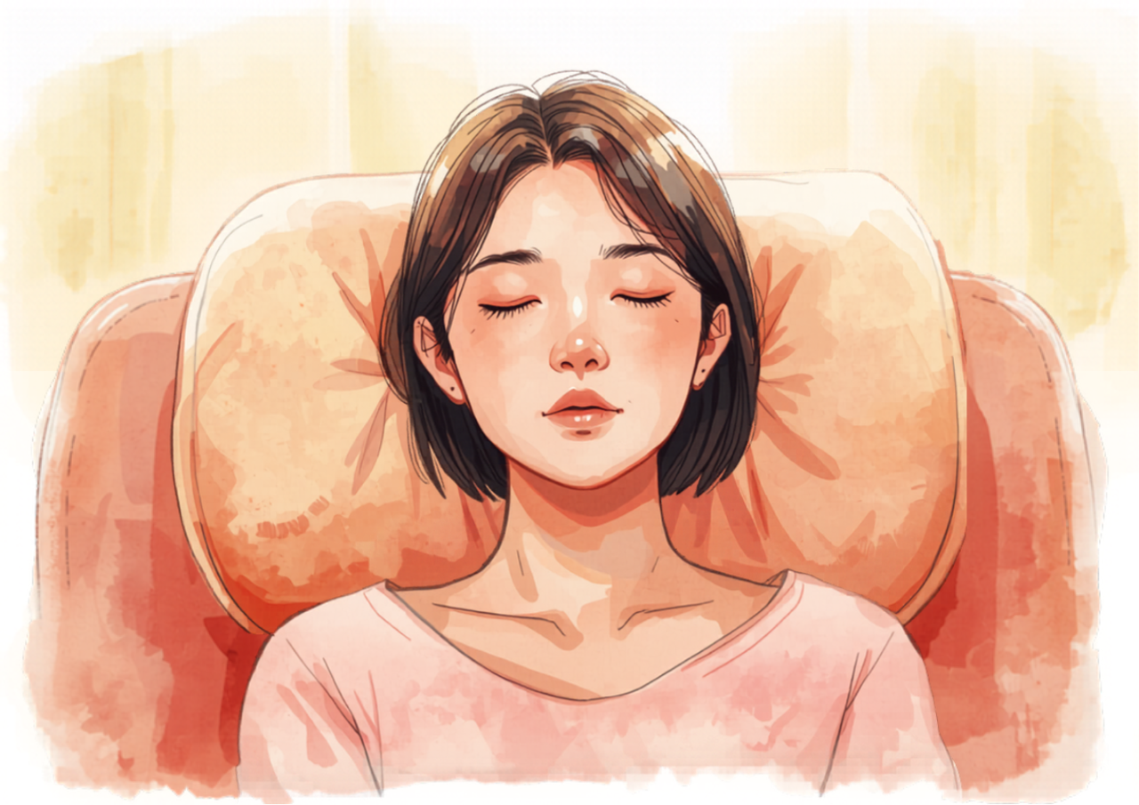 術後の休憩イラスト
